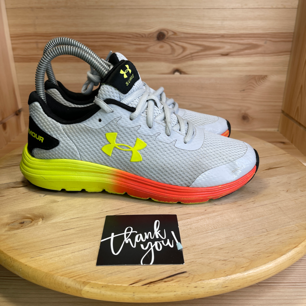 Under Armour Lite Grey Big Kids Athletic Sneaker Shoes Size 4 Youth